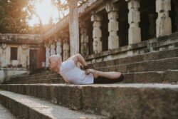 Alan in Bhekasana (Frog Pose), Ashtanga Vinyasa Yoga back arch (Intermediate Series - Nadi Shodhana)